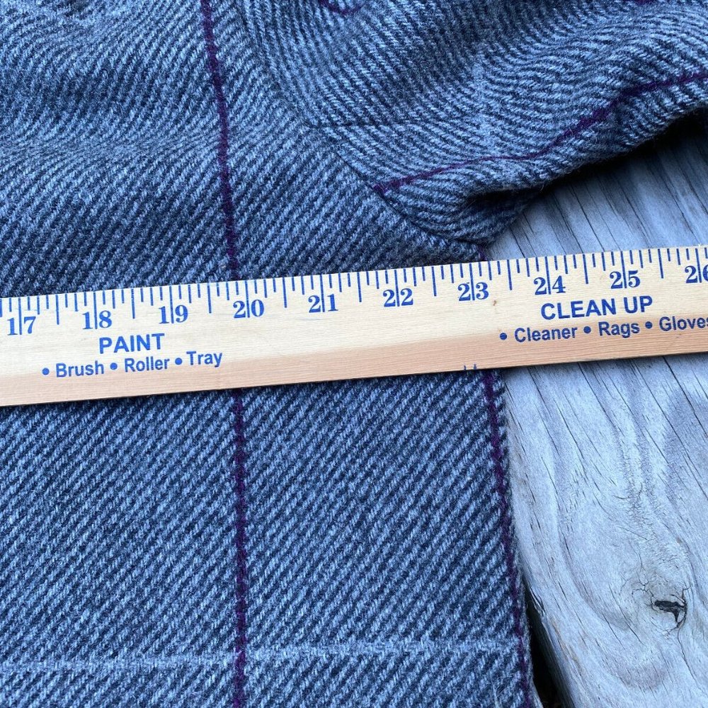 ALORNA Vintage Women's Gray Plaid Wool/ Nylon Coat Jacket Made In The USA - Picture 8 of 12